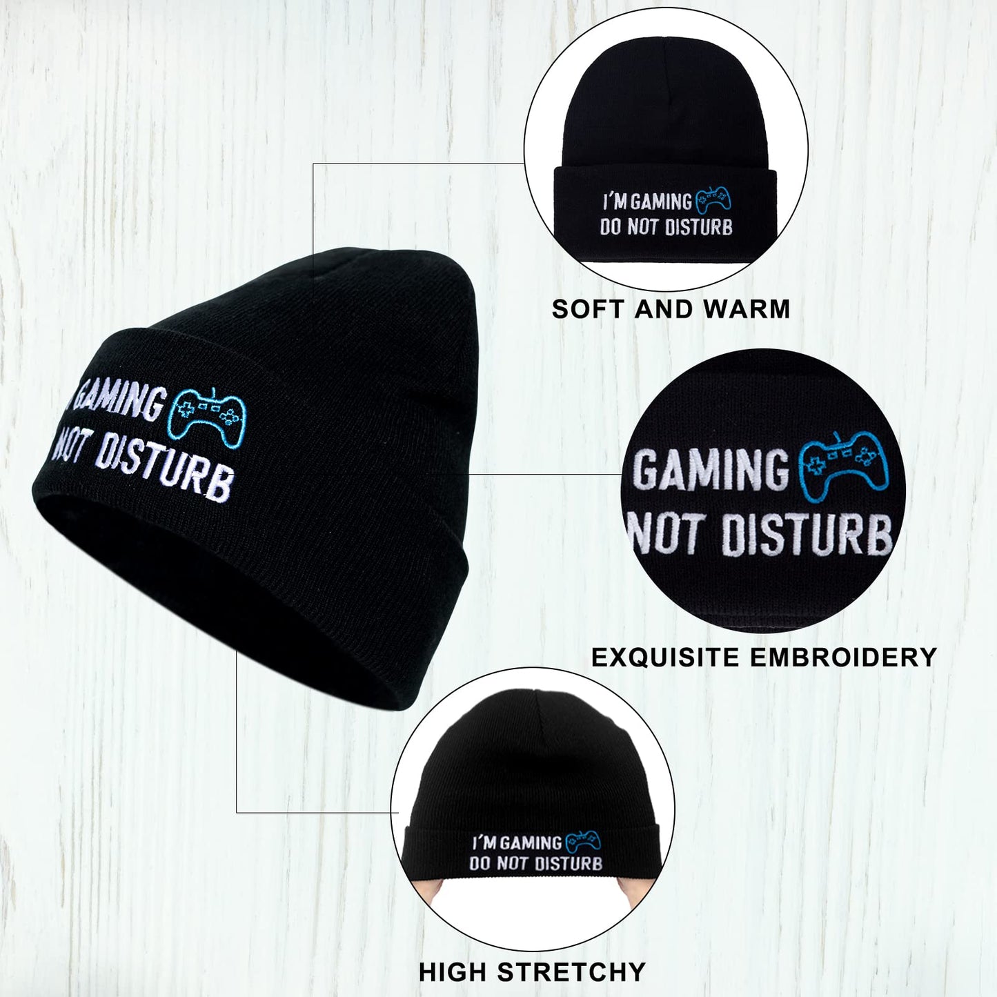 Funny Gamer Gifts,Socks Beanie Winter Hat,Brithday Christmas Gift Ideas for Teens Boys Men Teenagers Kids Him