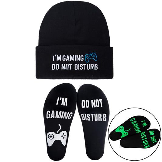 Gamer Gifts,Socks Beanie Hat Baseball Cap, Valentines Day Gifts for Teen Boys Men Teenagers Kids Him