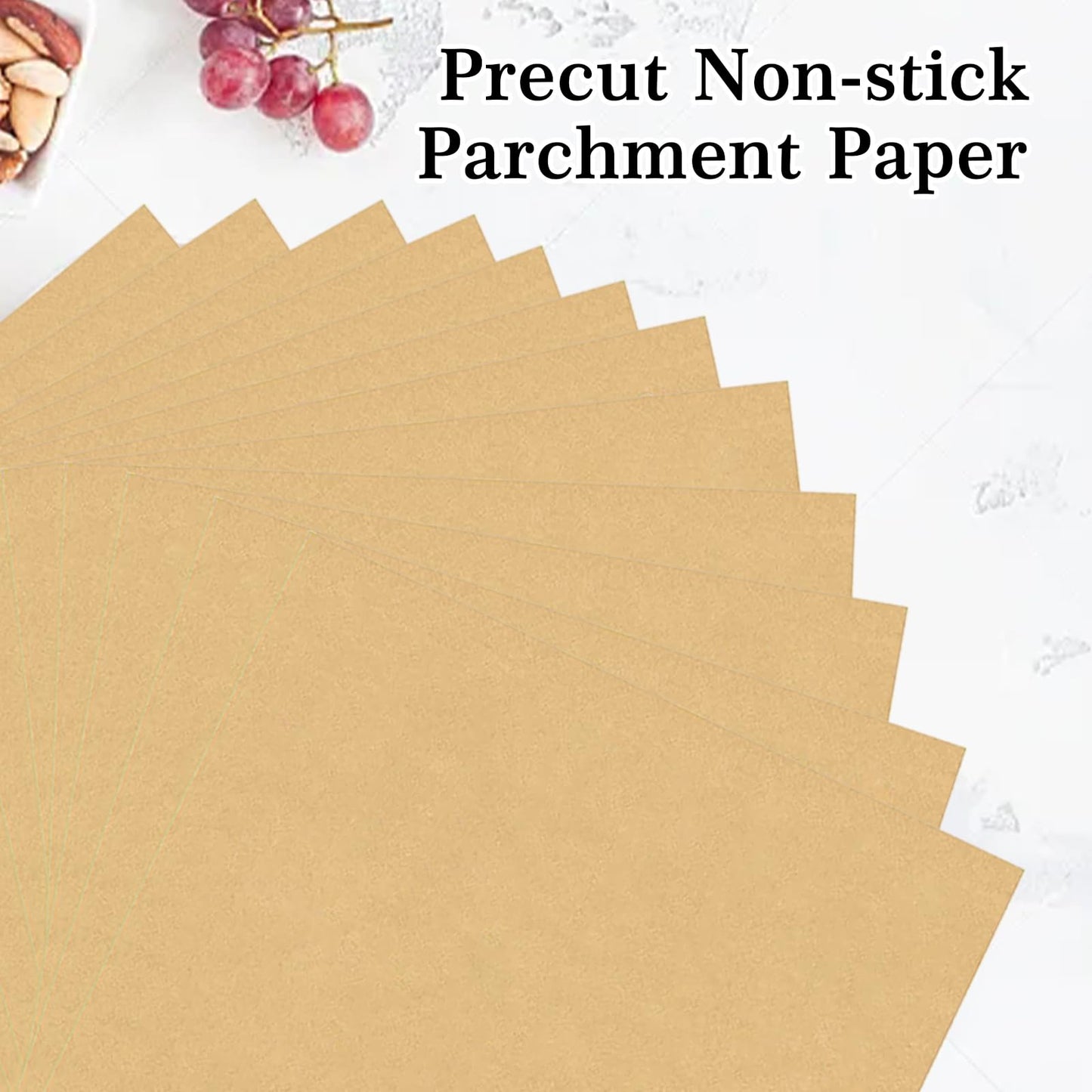 GOAUS Parchment Paper Sheets 8 x 12 inch, Precut Unbleached Baking Sheets 170 Pcs for Baking, Air Frying, Cooking, Grilling, Steaming, Rectangular Baking Paper Fits Air Fryer, Oven, Microwave